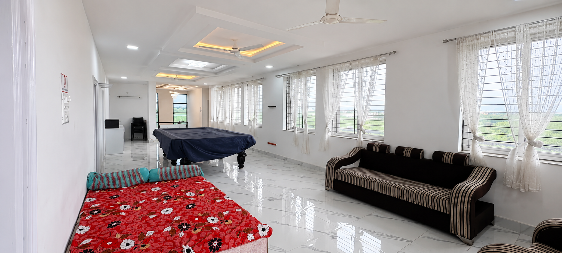 entertainment area at RS Farmhouse Moinabad