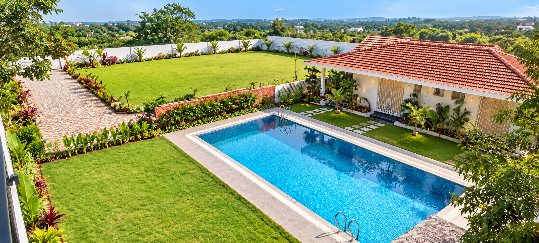 Nandanavanam farmhouse in Moinabad featuring a private swimming pool