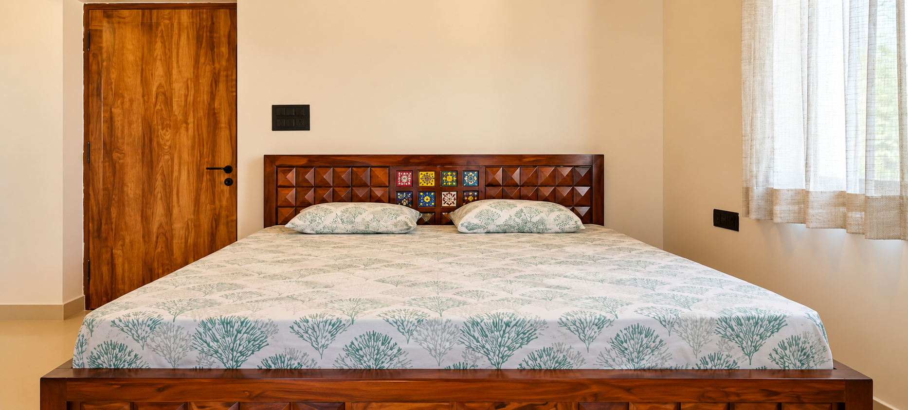 Spacious kitchen at Nandanavanam farmhouse in Moinabad with modern amenities