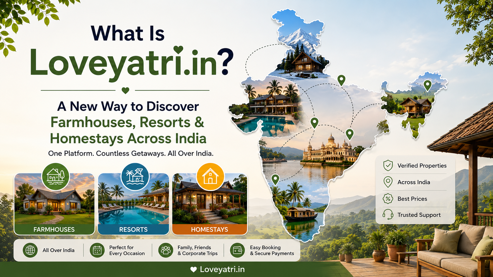 What Is Loveyatri.in? A New Way to Discover Farmhouses, Resorts & Homestays Across India